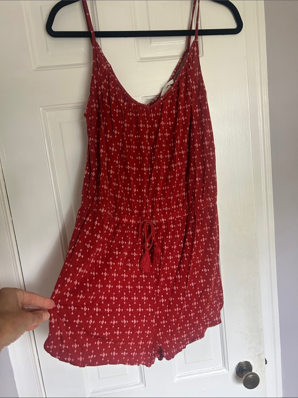 H&M Red Printed Romper